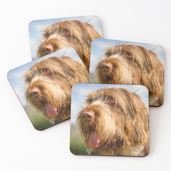 Item preview, Blue sky Spinone by heidiannemorris designed and sold by FOLK ART FUSION by heidiannemorris.