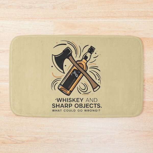 Item preview, Whiskey and Sharp Objects. What could go wrong? Funny Axe Throwing Lover designed and sold by FurRealStudioCo.