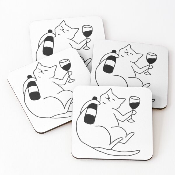 Item preview, wine cat designed and sold by aishiterumo.