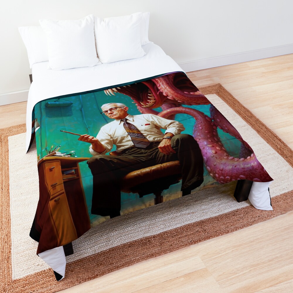 You See This Is The Problem With Monsters Poor Attitude Mesmerizing AI Concept Art by Xzendor7 Whimsical Decorative Sci-Fi Art Comforter