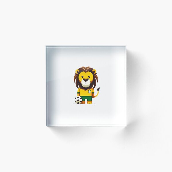 Item preview, Brazilian lion with soccer ball designed and sold by maypp.