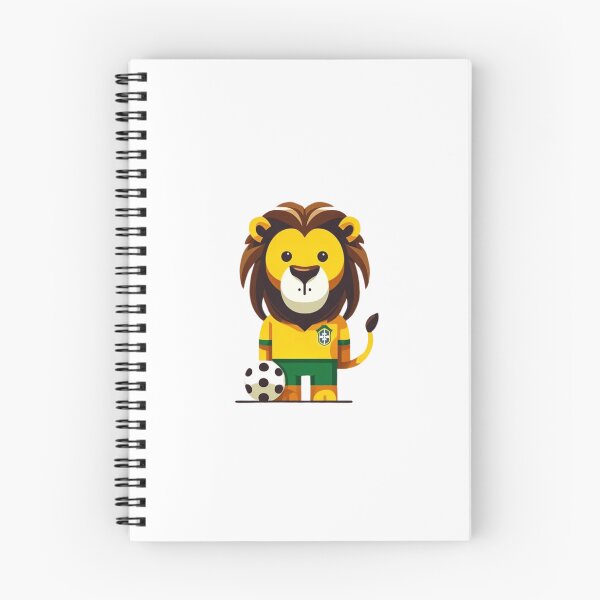 Aperçu de l'œuvre Lion brésilien avec ballon de football créée et vendue par maypp.