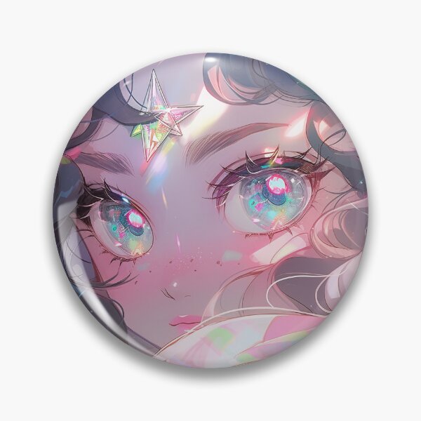 Item preview, Iridescent Prismatic Glitter Anime Girl designed and sold by bubblegoth.