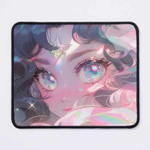 Item preview, Iridescent Prismatic Glitter Anime Girl designed and sold by bubblegoth.