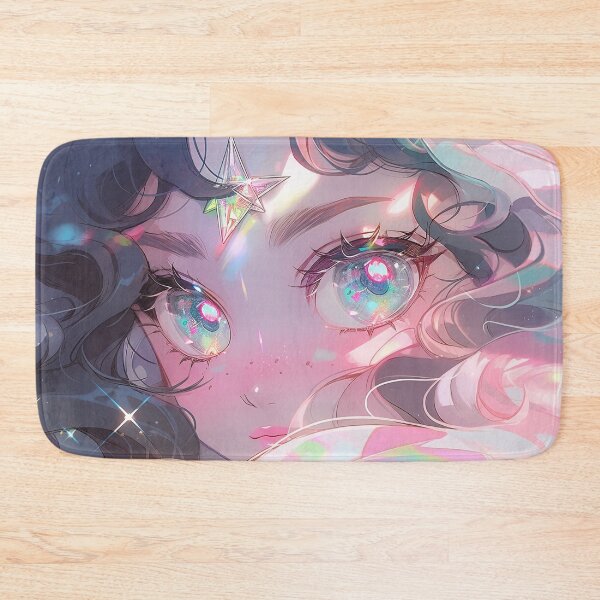 Item preview, Iridescent Prismatic Glitter Anime Girl designed and sold by bubblegoth.