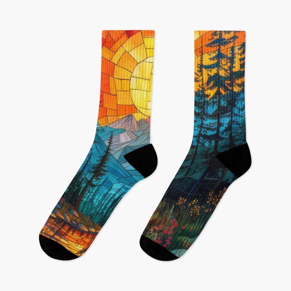 Item preview, Beautiful abstract mosaic sunset in the forest designed and sold by MargaretWiktor.