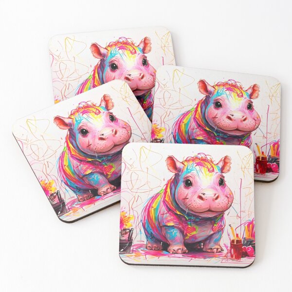 Item preview, Pencil Hippo Portrait designed and sold by NeatThingLover.