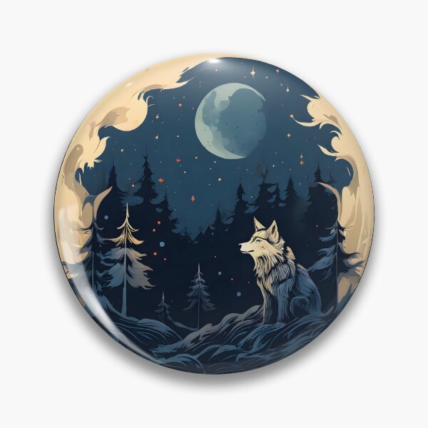 Artikelvorschau, Wolf und Mond entworfen und verkauft von AnyShops.