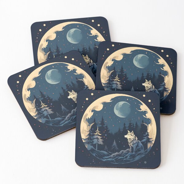Artikelvorschau, Wolf und Mond entworfen und verkauft von AnyShops.