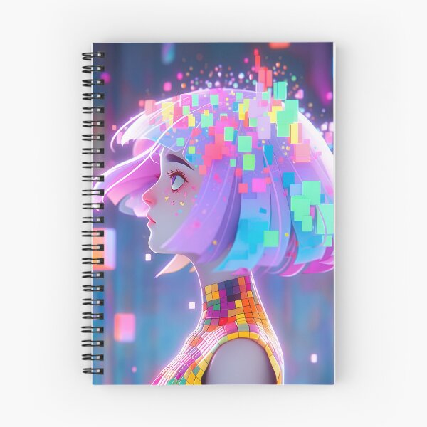 Item preview, Mosaic Digital Pixel Anime Girl designed and sold by bubblegoth.