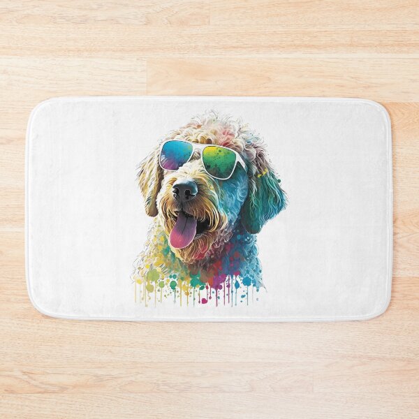 Item preview, golden doodle dog and sunglasses in summer designed and sold by MLArtifex.