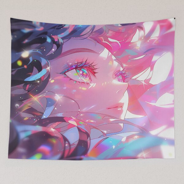 Item preview, Dreamy Soft Pastel Glimmer Anime Girl designed and sold by bubblegoth.