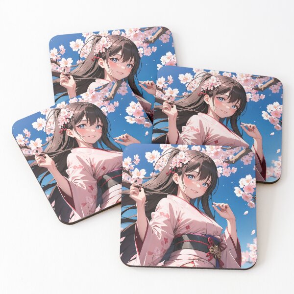 Item preview, Cute Kimono Anime Girl, Ide Yasu designed and sold by iloveanimechibi.
