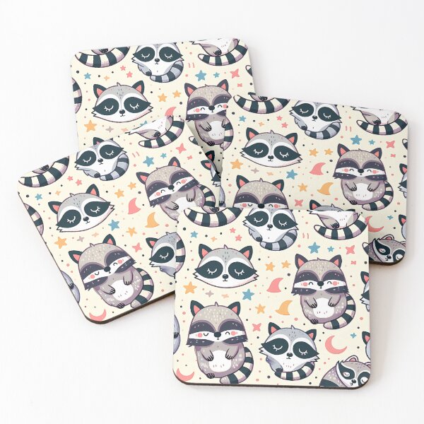 Item preview, Sleepy raccoons pattern  designed and sold by zodapupzshop.