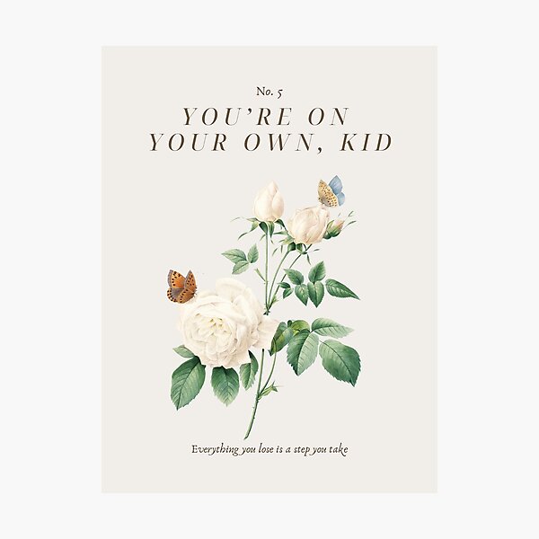 Item preview, youre on your own kid taylor swift poster, minimalist elegant  designed and sold by Daylight Co Creatives.