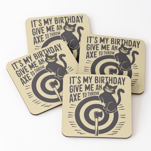 Item preview, It's My Birthday Funny Axe Throwing cat Lover Funny Axe Throwing Lover Famer Party designed and sold by bluel_evin.
