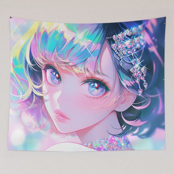 Item preview, Radiant Prismatic Sparkle Anime Girl designed and sold by bubblegoth.