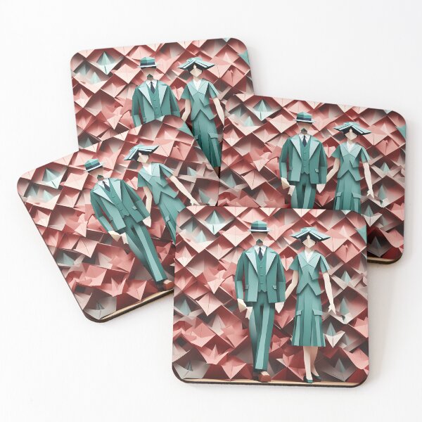 Item preview, Origami Art - Glamour and Style: A Roaring 1920's Couple designed and sold by ArtfulFolds.