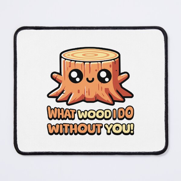 Item preview, What Wood I Do Without You! Cute Tree Stump Pun designed and sold by PMCreative.