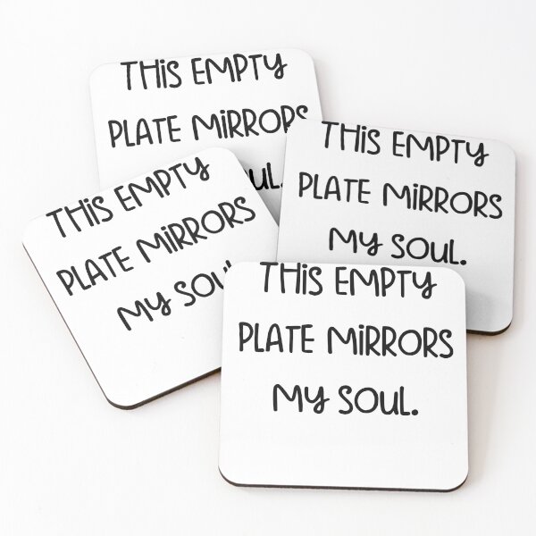Item preview, This empty plate mirrors my soul. designed and sold by pugshowsfashion.