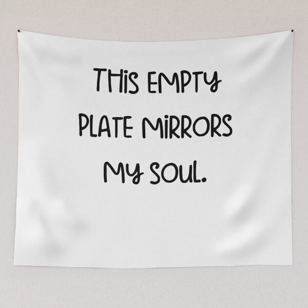 Item preview, This empty plate mirrors my soul. designed and sold by pugshowsfashion.
