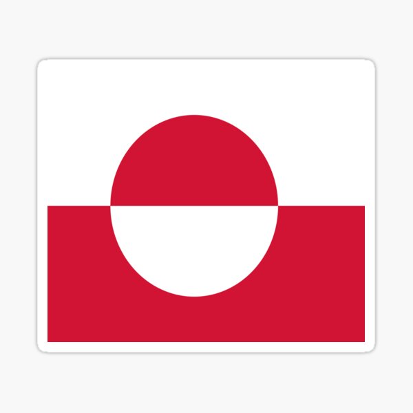Item preview, National flag of Greenland, in the Arctic Ocean designed and sold by Peter Etchells.