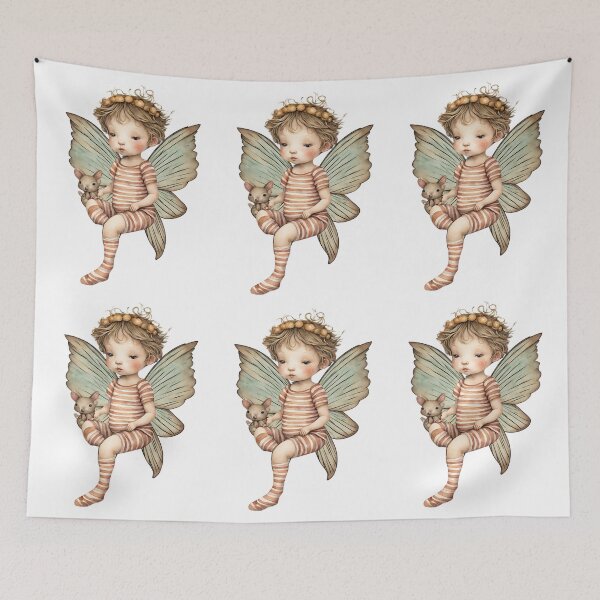 Item preview, Baby Fairy Toddler Enchanting Watercolor Graphic of Mystic World  designed and sold by dcohea.