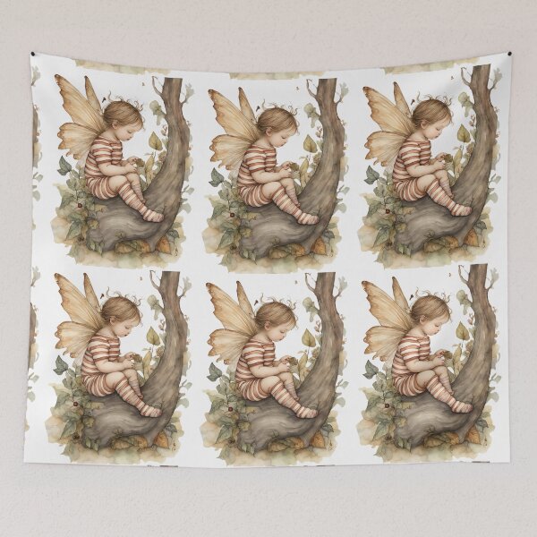 Item preview, Baby Fairy Toddler Enchanting Watercolor Graphic of Mystic World  designed and sold by dcohea.