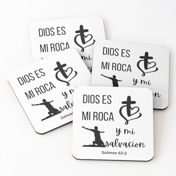 Item preview, God is my rock and my salvation christianity spanish christian quote designed and sold by TerraSanta.