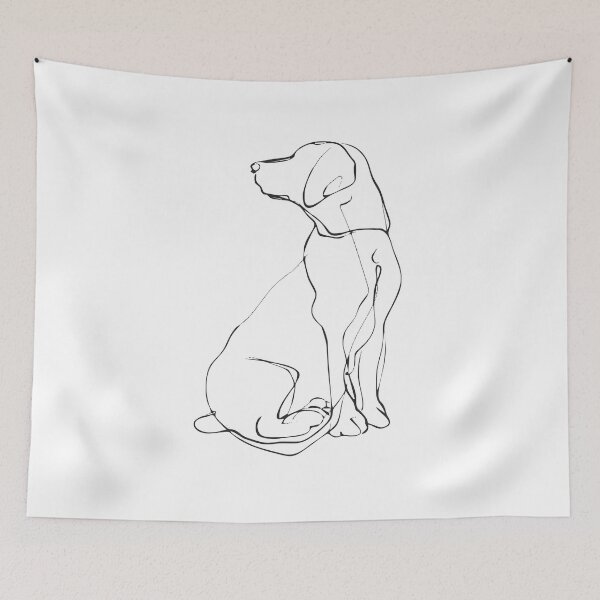 Item preview, Minimalistic Dog Line Drawing designed and sold by SociallyRemoved.