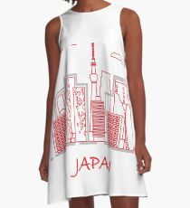 Unusual Japanese architecture. A-Line Dress