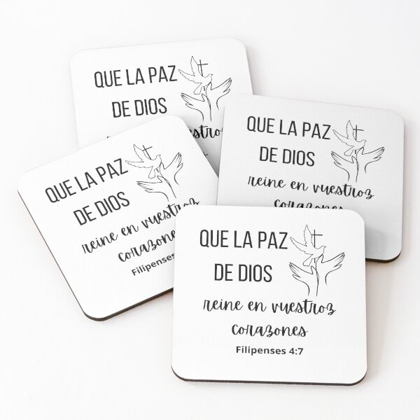 Item preview, May the peace of god reign in your hearts spanish christian quote designed and sold by TerraSanta.