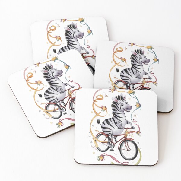 Item preview, Cute zebra on a bicycle  designed and sold by Culmika.