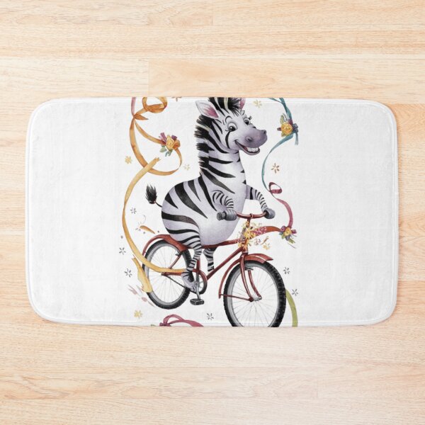 Item preview, Cute zebra on a bicycle  designed and sold by Culmika.