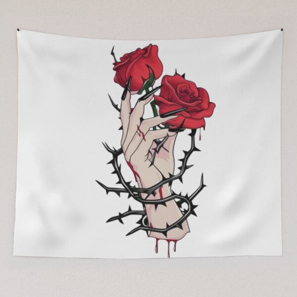 Item preview, Rose with thorns wrapped in hand designed and sold by luna--design.