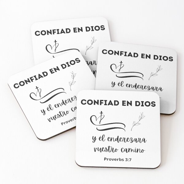 Item preview, Trust in the lord and he will make your paths straight spanish christian quote designed and sold by TerraSanta.