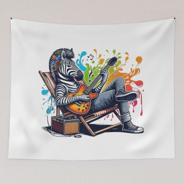 Item preview, Zebra playing a guitar  designed and sold by Culmika.