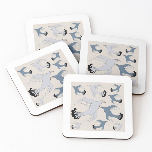 Item preview, Minoan Blue Bird Pattern designed and sold by Aeterna Prints.