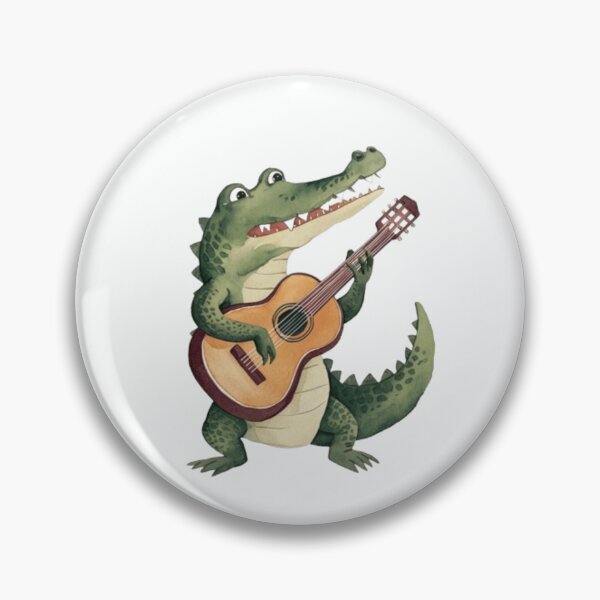 Artikelvorschau, Krokodil spielt Gitarre entworfen und verkauft von Culmika.