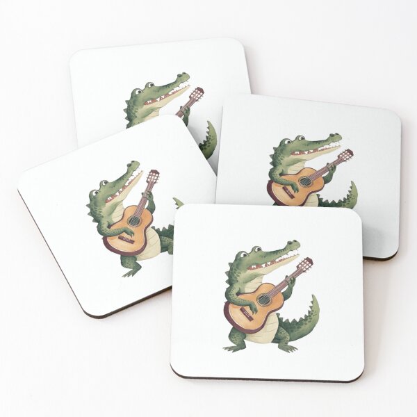 Artikelvorschau, Krokodil spielt Gitarre entworfen und verkauft von Culmika.