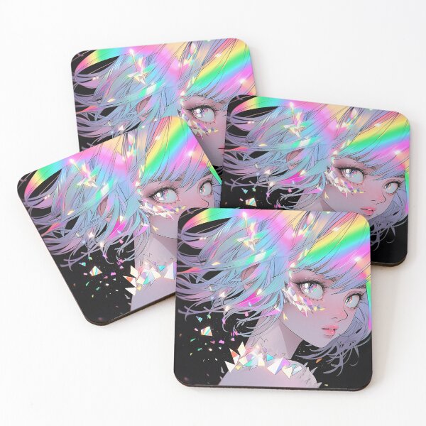 Item preview, Fantasy Rainbow Sparkle Gleam Anime Girl designed and sold by bubblegoth.