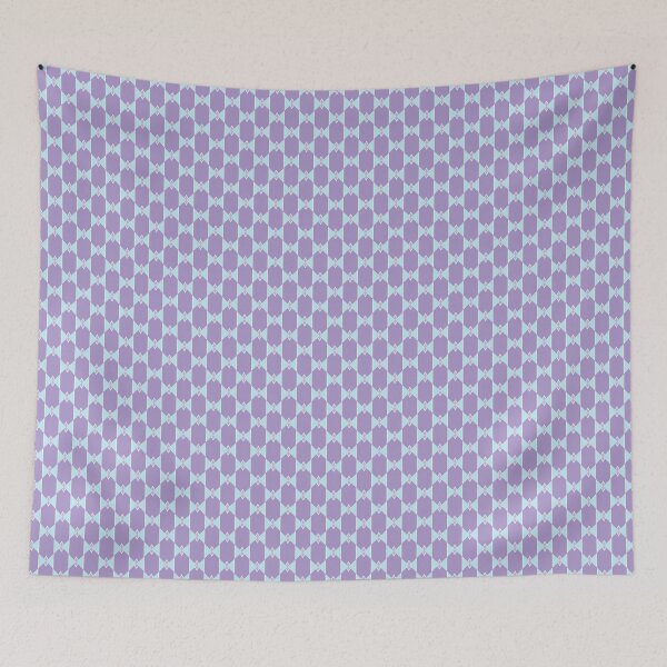 Item preview, Funky Purple Oblong with Aqua Bowtie Pattern designed and sold by Owlluminous.
