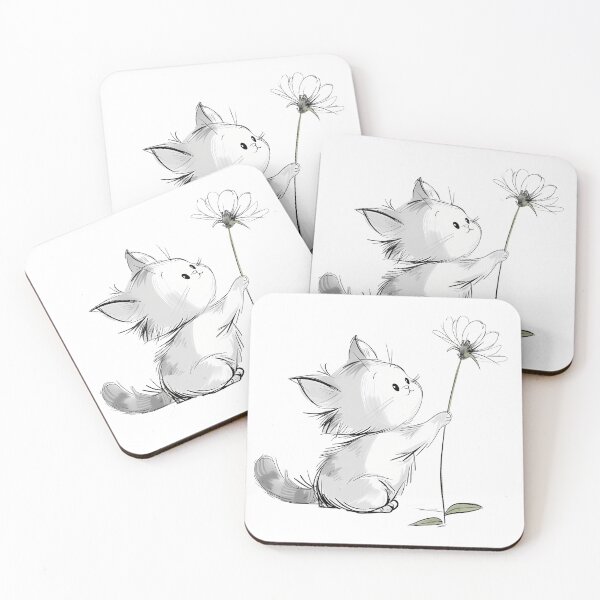 Item preview, Little Cat give Flowers designed and sold by mando24895.