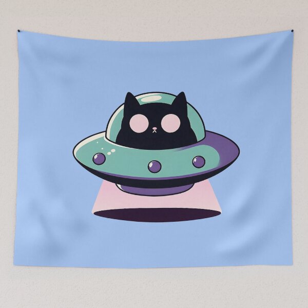 Item preview, Ufo cat designed and sold by Anna Halasek.