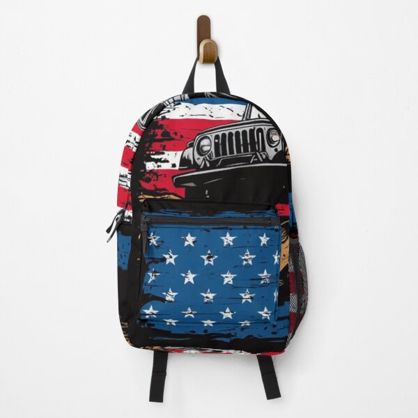 Item preview, Patriotic Off-Road Adventure - American Flag Inspired T-Shirt designed and sold by HOMEDESIGNPRINT.