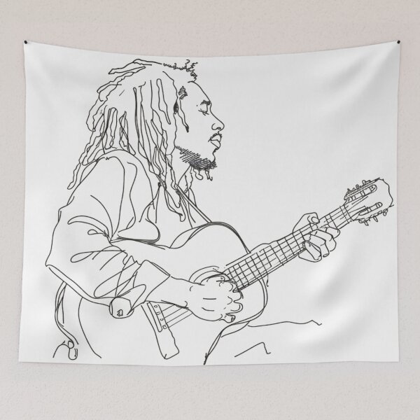 Item preview, Copy of Minimalistic B. Marley Line Drawing designed and sold by SociallyRemoved.