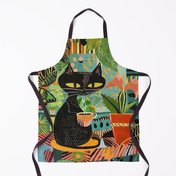 Item preview, Happy cat drinking coffee designed and sold by Mikakujumi.