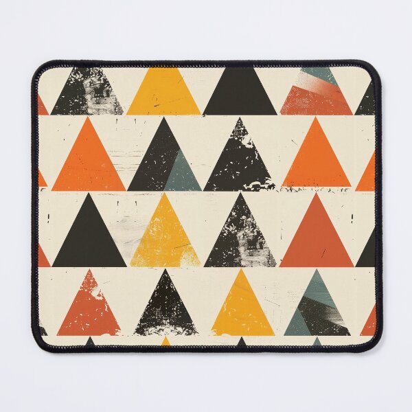 Item preview, triangle, mosaic, Geometric Pattern, red, black, yellow, pattern, abstract pattern, vivid color designed and sold by Nordic Ch.