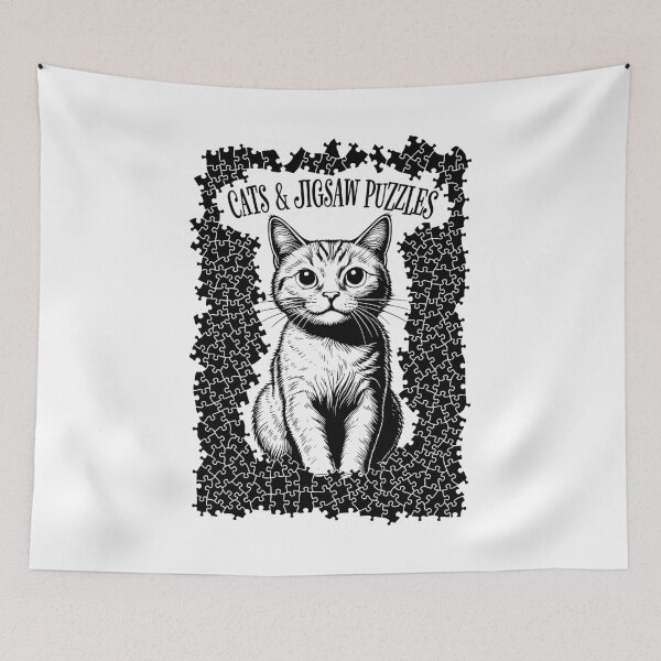 Item preview, Cats And Jigsaw Puzzles Cat Lover Puzzle Pieces Puzzler designed and sold by GrandeDuc.