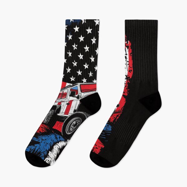 Item preview, Patriotic Off-Road Adventure - American Flag Inspired T-Shirt designed and sold by HOMEDESIGNPRINT.